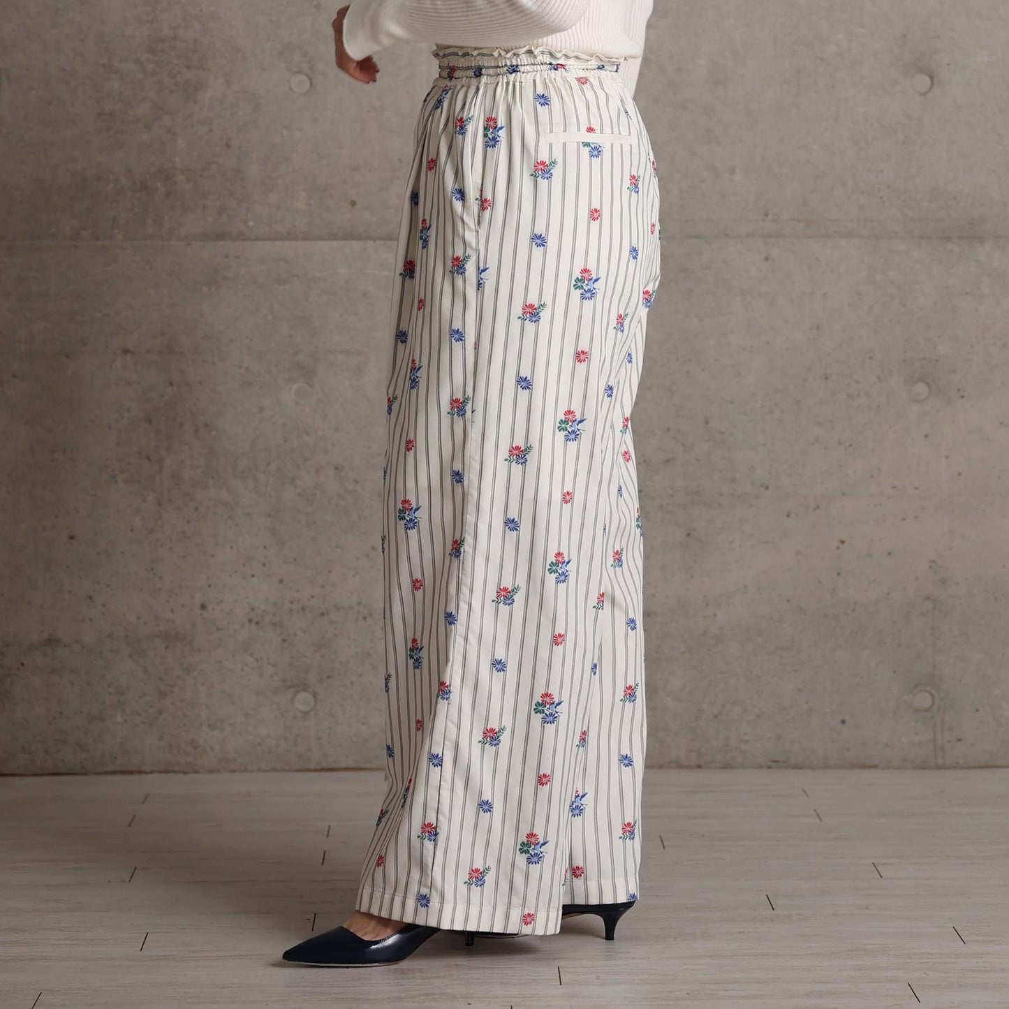 2026AW【10月下旬お届け予定】 F-PT-13「Robin stripe」Easy wide pants【全3色】