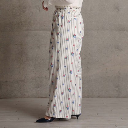 2026AW【10月下旬お届け予定】 F-PT-13「Robin stripe」Easy wide pants【全3色】