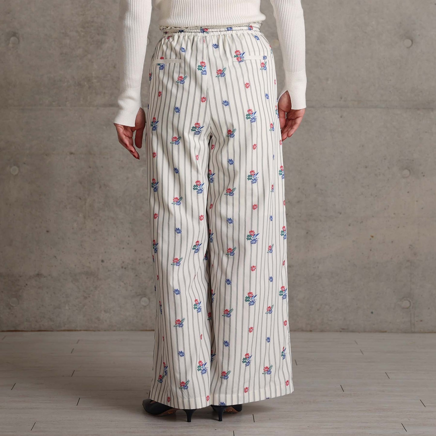 2026AW【10月下旬お届け予定】 F-PT-13「Robin stripe」Easy wide pants【全3色】