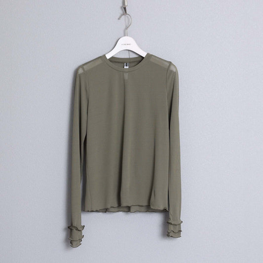 F-CS-06「Linéa Knit」Pullover tops KAHKI