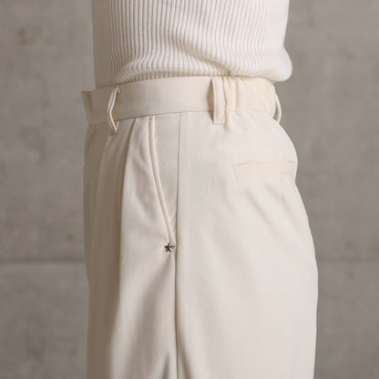 2026AW【11月中旬お届け予定】 F-PT-14「Velvet twill」Tuck wide pants【全4色】