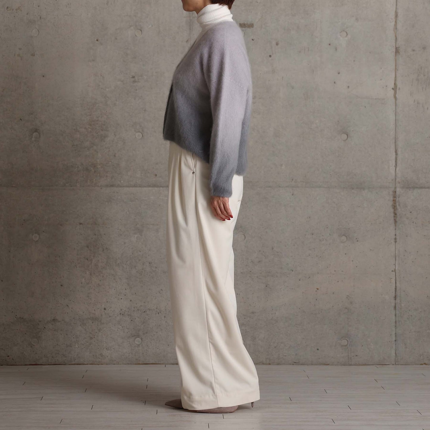 2026AW【11月中旬お届け予定】 F-PT-14「Velvet twill」Tuck wide pants【全4色】