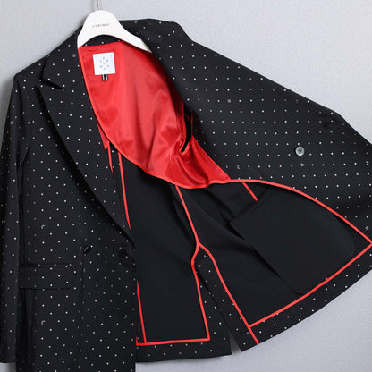 F-JK-09「Stella dot」Relax jacket BLACK×SILVER