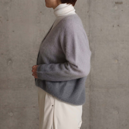 2026AW【10月下旬お届け予定】 F-KN-07「Pure Feather cashmere」V-neck cardigan【全4色】