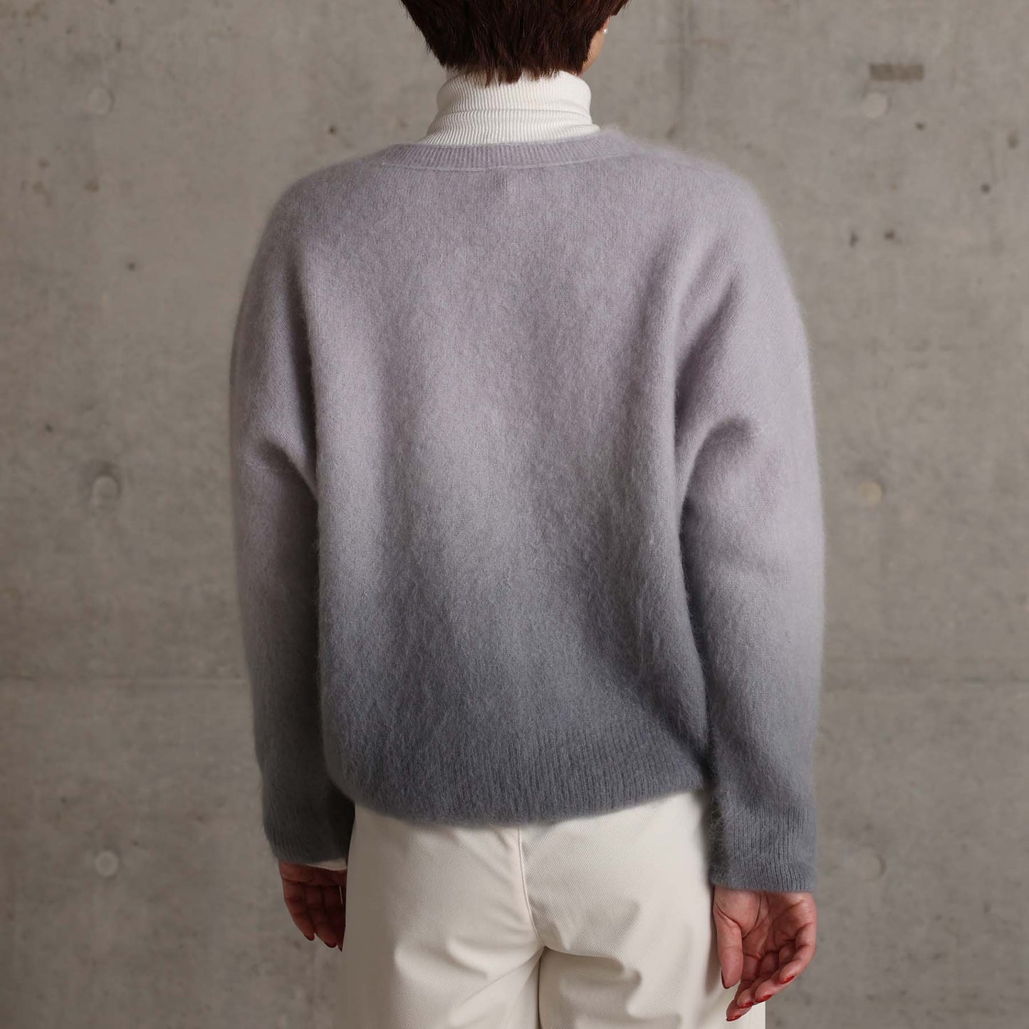 2026AW【10月下旬お届け予定】 F-KN-07「Pure Feather cashmere」V-neck cardigan【全4色】