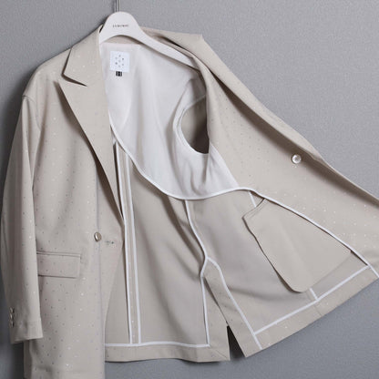 F-JK-09「Stella dot」Relax jacket ECRU×SILVER