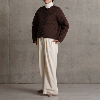 2026AW【11月中旬お届け予定】 F-PT-14「Velvet twill」Tuck wide pants【全4色】