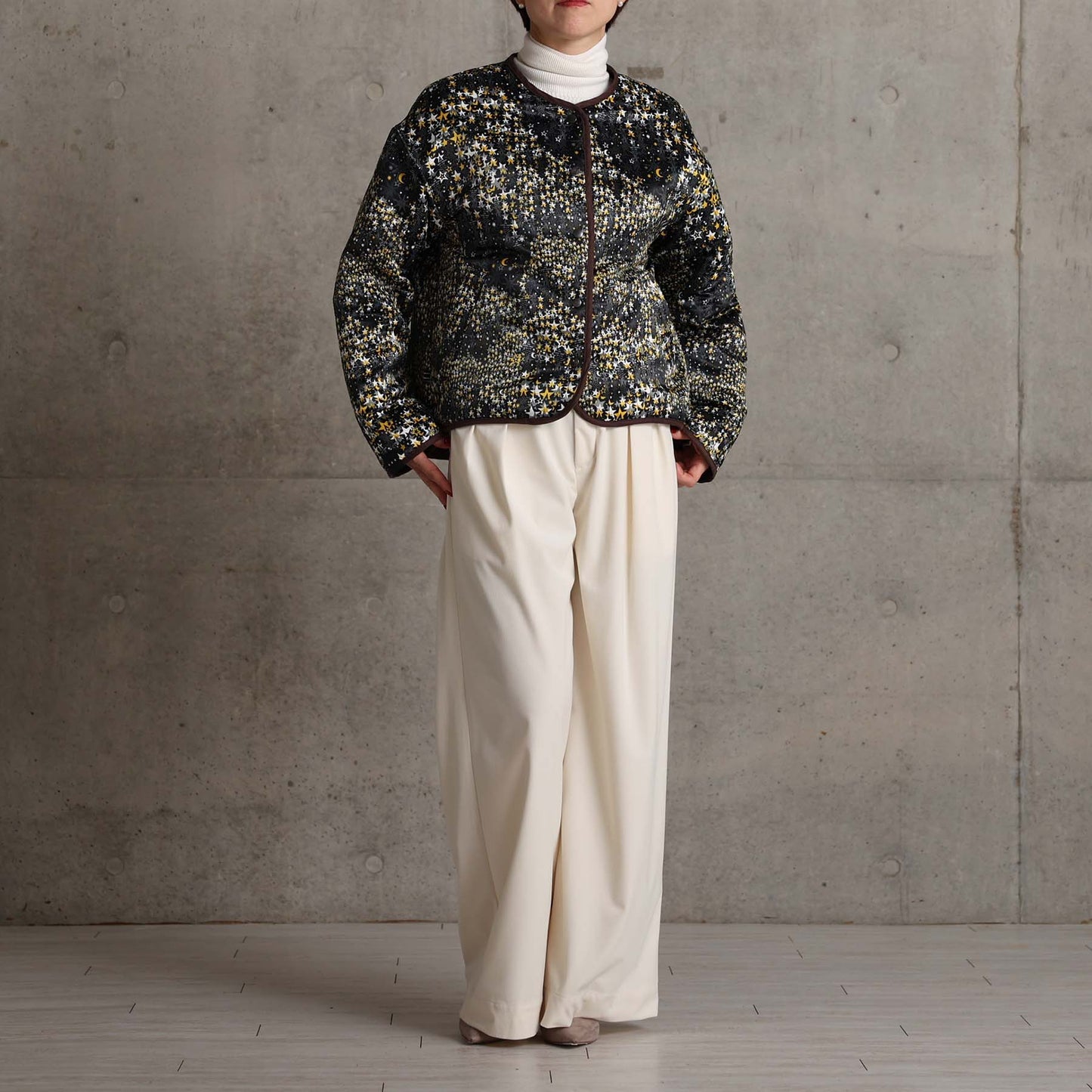 2026AW【11月下旬お届け予定】 F-JK-16「Stella quilt＆Fly me to the moon」Reversible jacket【全2色】