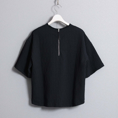 F-BL-06「Jewel Tile」Tee blouse BLACK