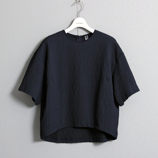 F-BL-06「Jewel Tile」Tee blouse NAVY