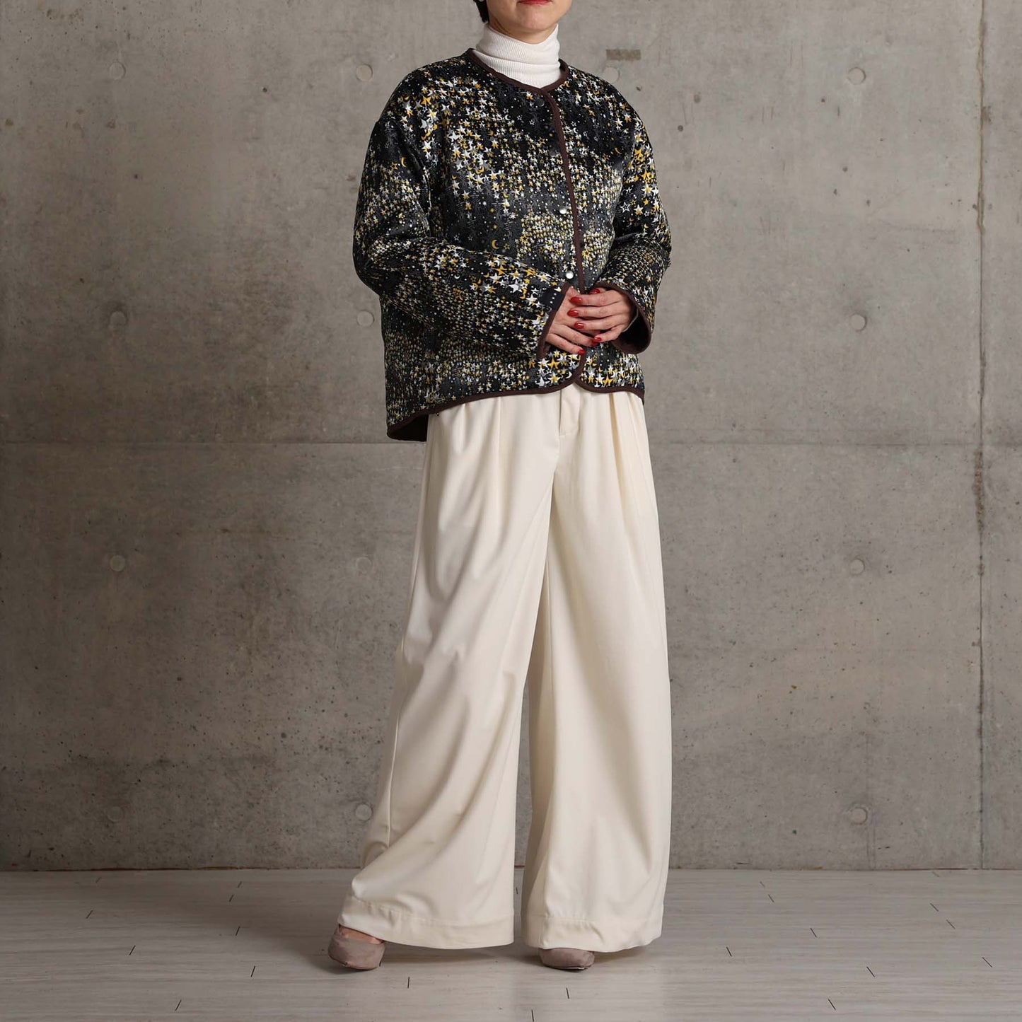 2026AW【11月下旬お届け予定】 F-JK-16「Stella quilt＆Fly me to the moon」Reversible jacket【全2色】