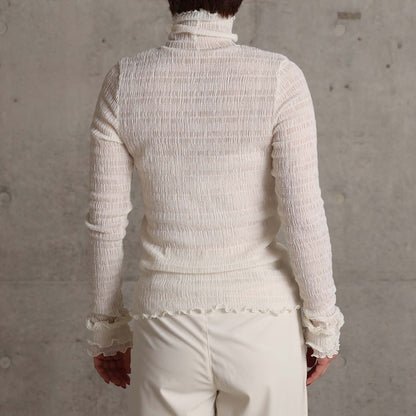 2026AW【9月下旬お届け予定】 F-CS-11「Shirring knit」Turtle-neck tops【全4色】
