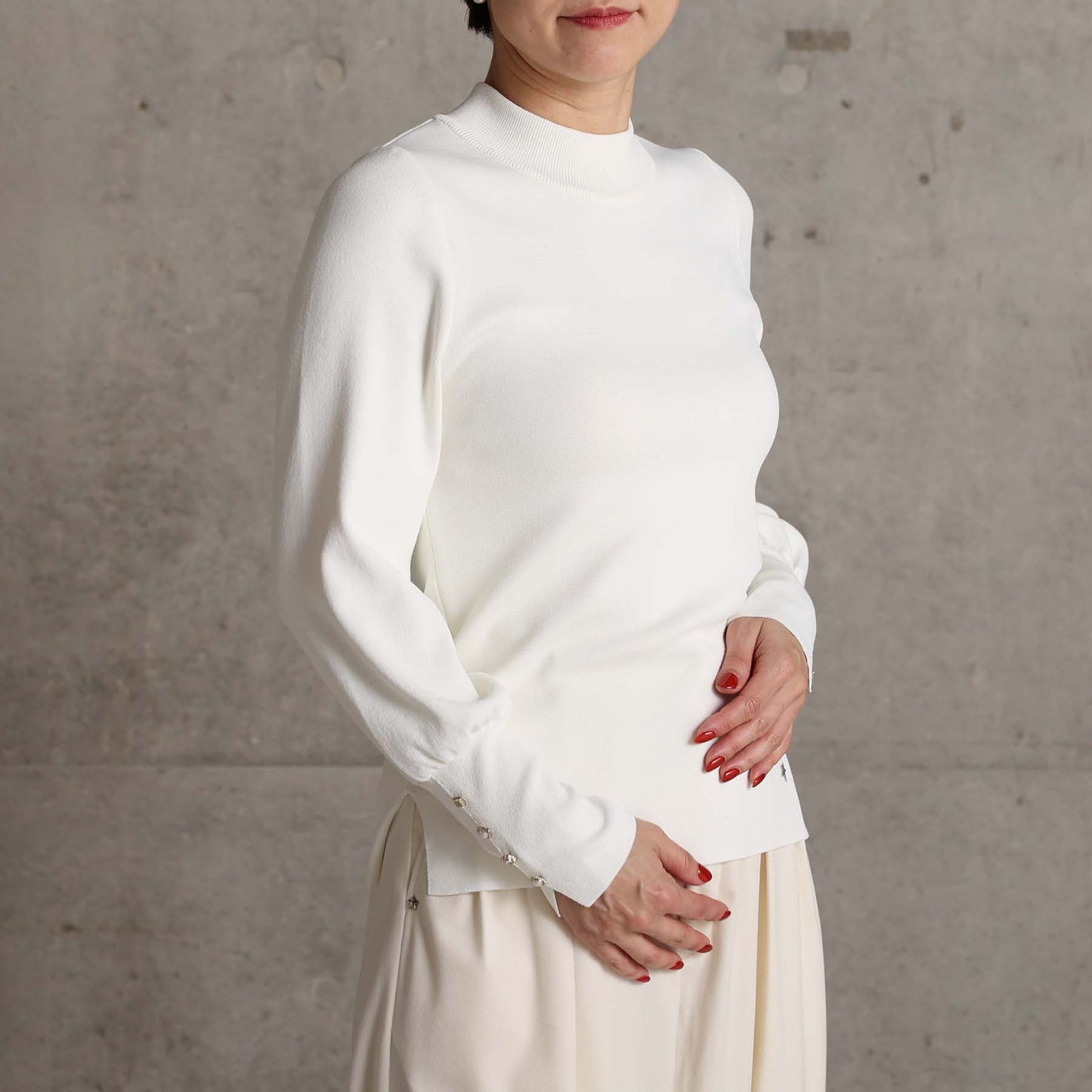 2026AW【10月下旬お届け予定】 F-KN-06H「Earring cuff」High-neck knit【全5色】