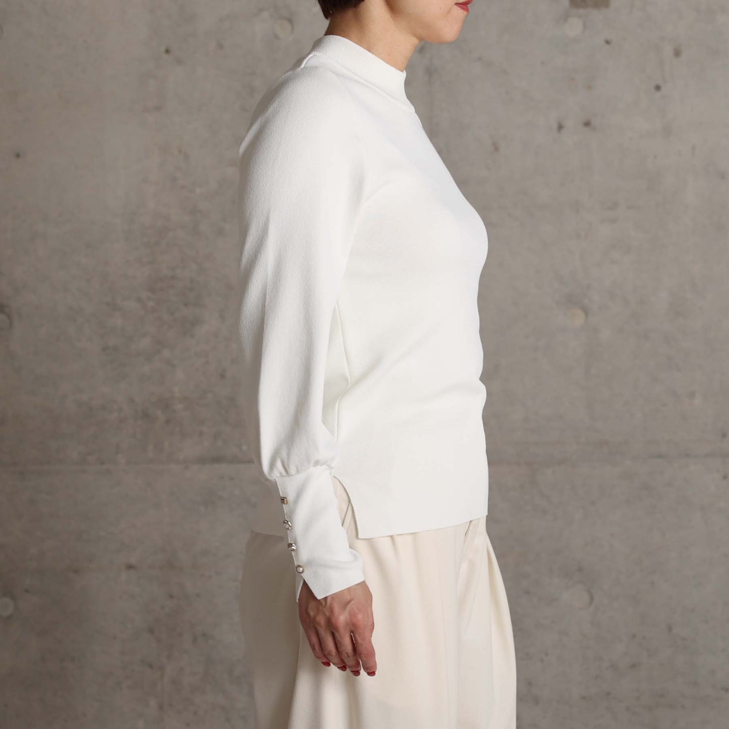 2026AW【10月下旬お届け予定】 F-KN-06H「Earring cuff」High-neck knit【全5色】