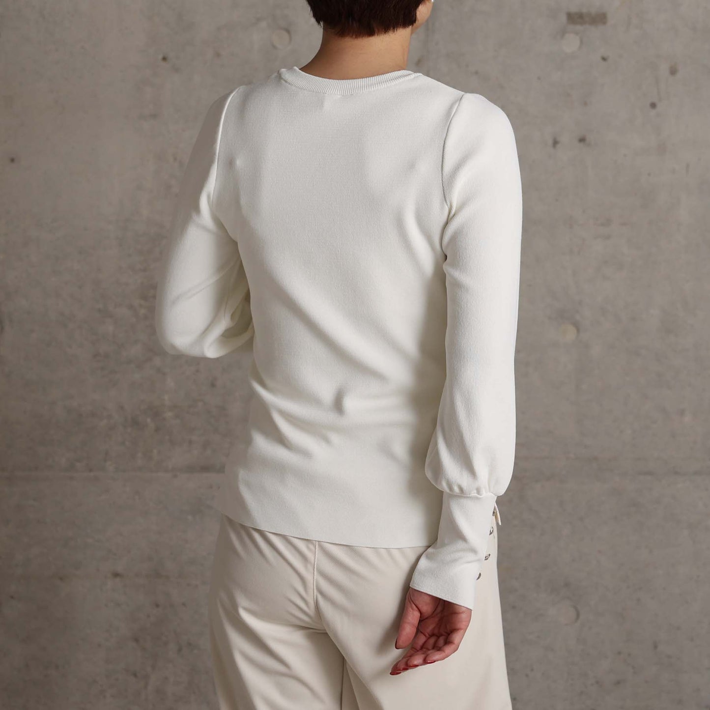 2026AW【10月下旬お届け予定】 F-KN-06C「Earring cuff」Crew-neck knit【全5色】