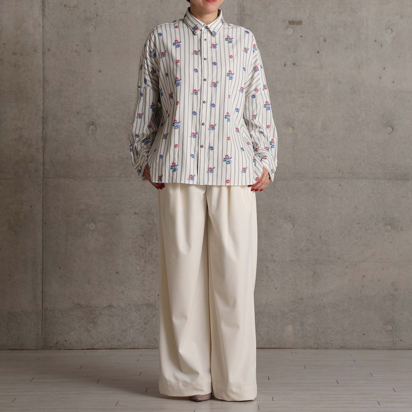 2026AW【10月下旬お届け予定】 F-SH-05「Robin stripe」Cuff links shirt【全3色】