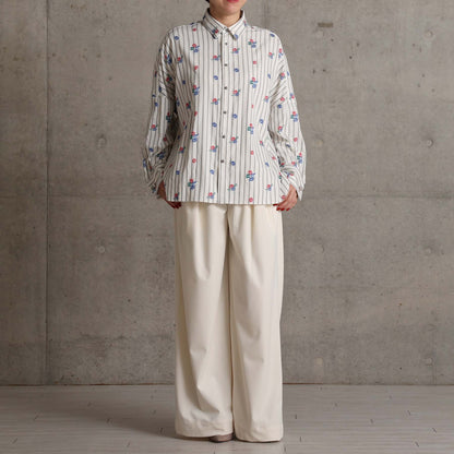 2026AW【10月下旬お届け予定】 F-SH-05「Robin stripe」Cuff links shirt【全3色】