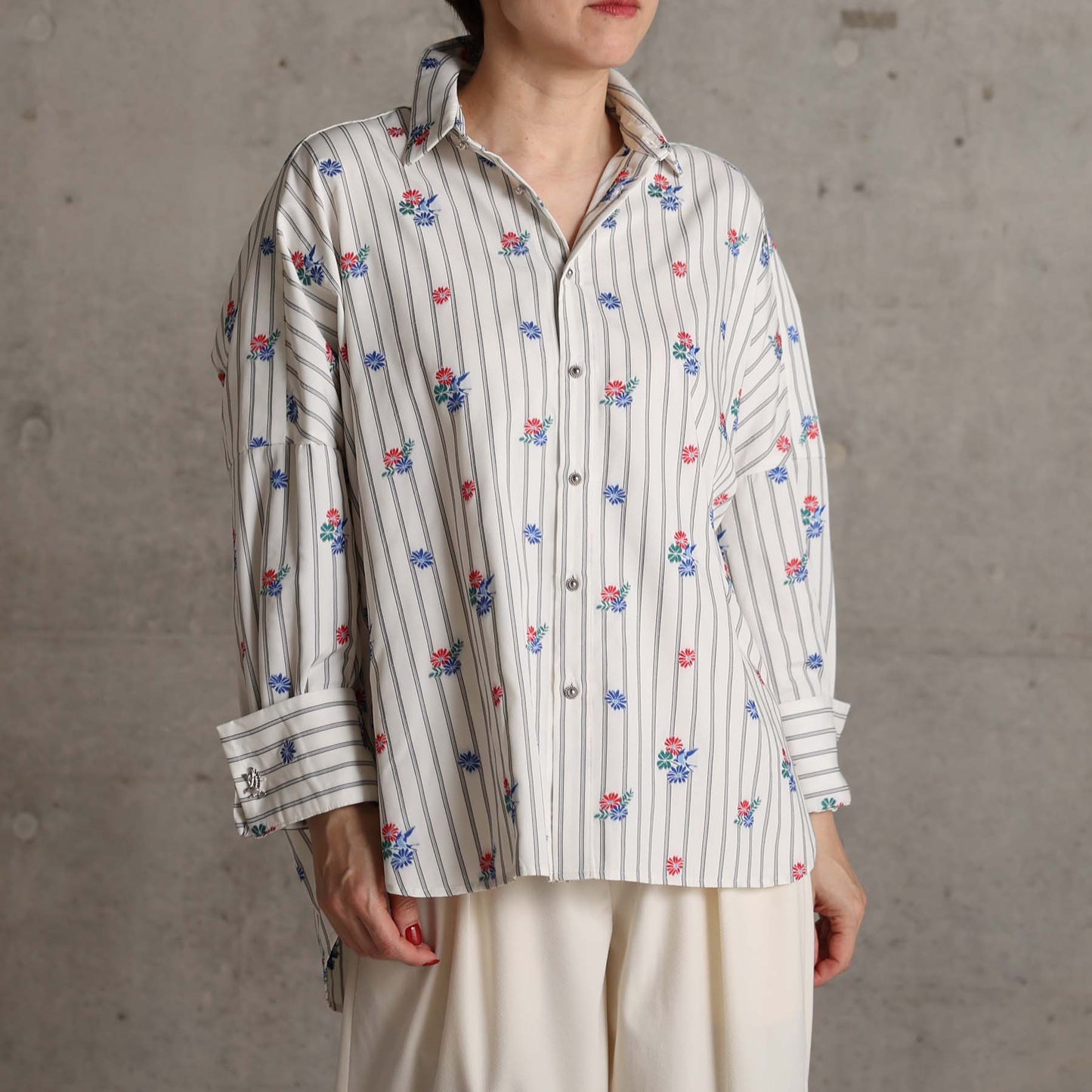 2026AW【10月下旬お届け予定】 F-SH-05「Robin stripe」Cuff links shirt【全3色】