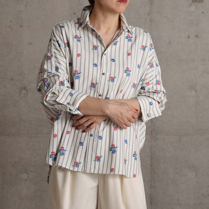 2026AW【10月下旬お届け予定】 F-SH-05「Robin stripe」Cuff links shirt【全3色】