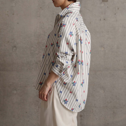 2026AW【10月下旬お届け予定】 F-SH-05「Robin stripe」Cuff links shirt【全3色】