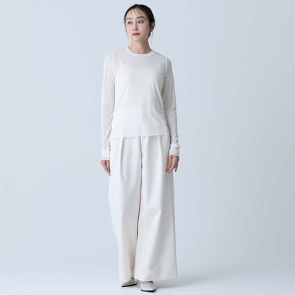 C-BL-83 Robin flower blouse WHITE