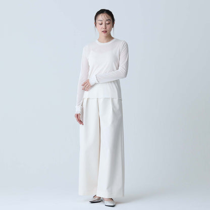 C-BL-83 Robin flower blouse WHITE