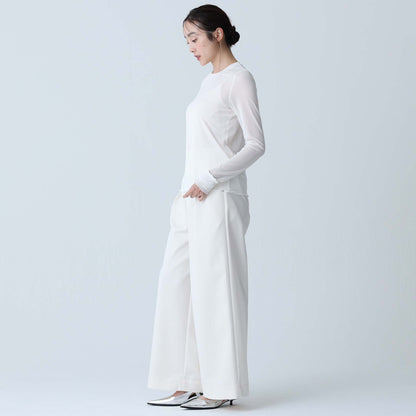 C-BL-83 Robin flower blouse WHITE