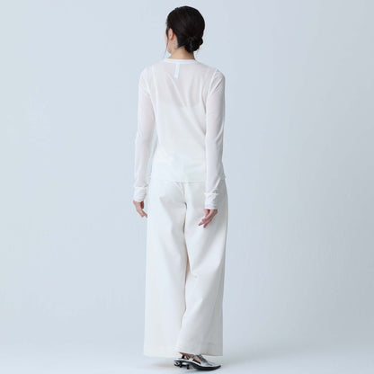 C-BL-83 Robin flower blouse WHITE