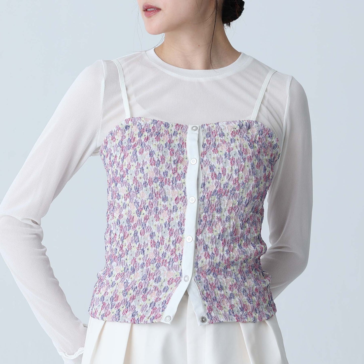 F-BL-04「Fortuna」Bustier WHITE MULTI