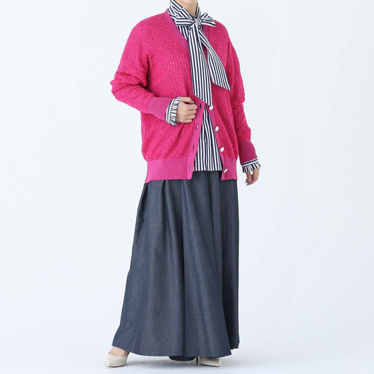 2027SS【2月末〜3月上旬お届け予定】 F-KN-08 『Plumette』Sheer Cardigan【全4色】