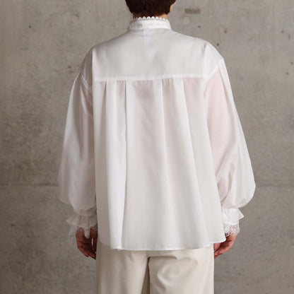 C-BL-83 Robin flower blouse WHITE