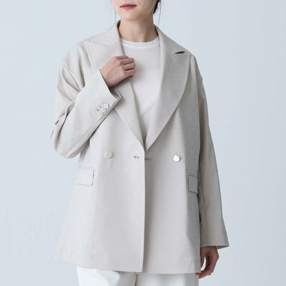 F-JK-09「Stella dot」Relax jacket ECRU×SILVER