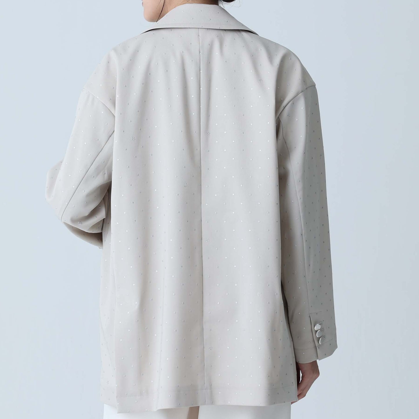 F-JK-09「Stella dot」Relax jacket ECRU×SILVER