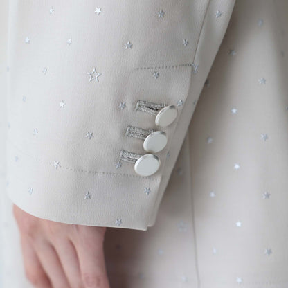 F-JK-09「Stella dot」Relax jacket ECRU×SILVER