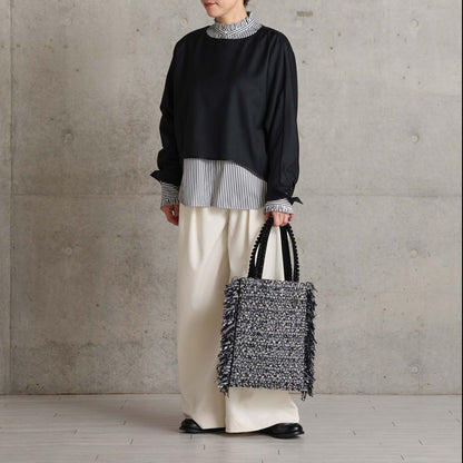 2026AW【10月下旬お届け予定】 F-BL-07「Super140’s Luxe Wool」Dolman sleeve blouse【全2色】