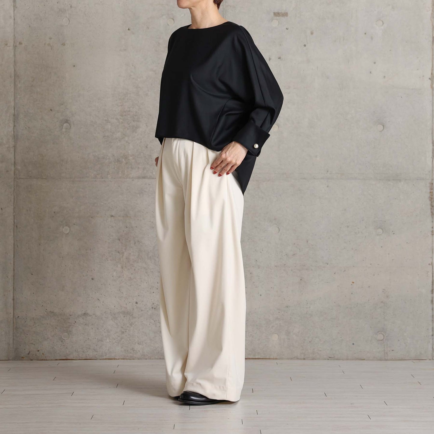 2026AW【11月中旬お届け予定】 F-PT-14「Velvet twill」Tuck wide pants【全4色】
