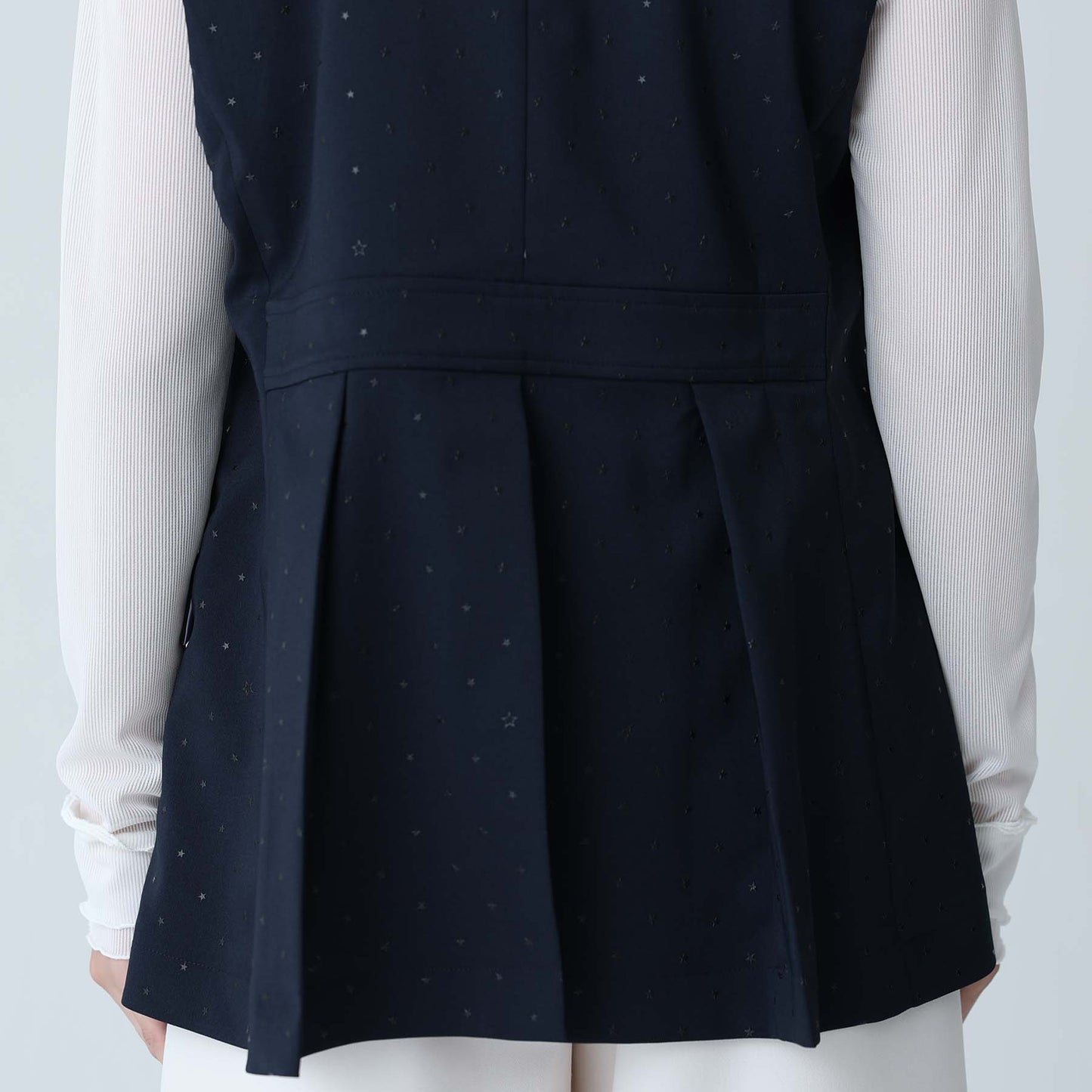 F-VT-02「Stella dot」Short gilet NAVY×BLACK