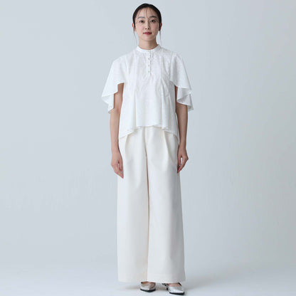 C-BL-83 Robin flower blouse WHITE