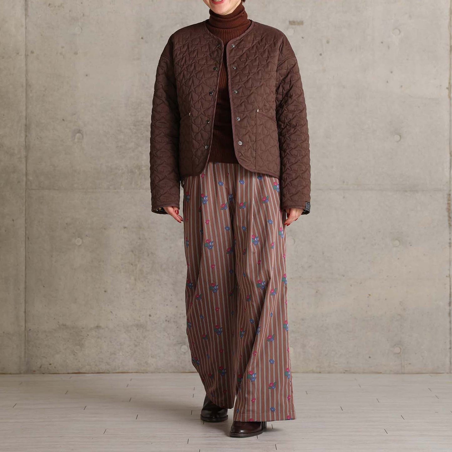 2026AW【10月下旬お届け予定】 F-PT-13「Robin stripe」Easy wide pants【全3色】