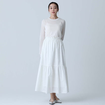 C-BL-83 Robin flower blouse WHITE