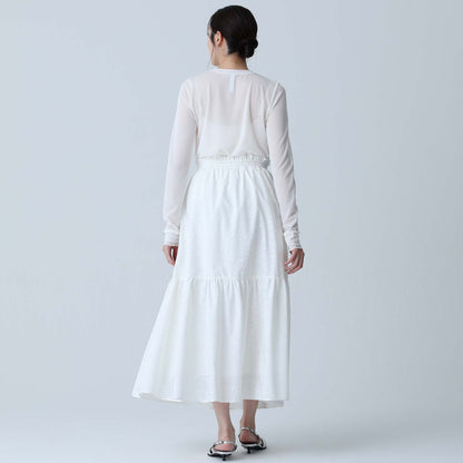 C-BL-83 Robin flower blouse WHITE