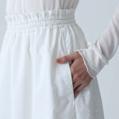 C-BL-83 Robin flower blouse WHITE