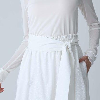 C-BL-83 Robin flower blouse WHITE