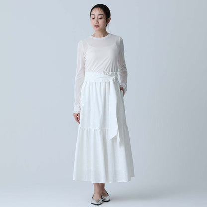 C-BL-83 Robin flower blouse WHITE