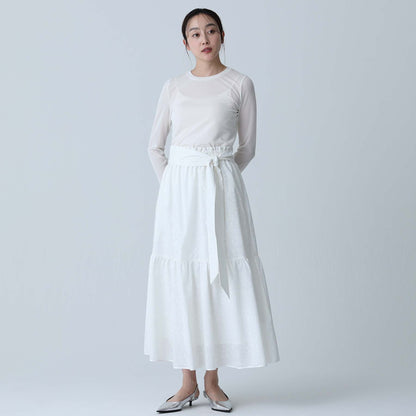 C-BL-83 Robin flower blouse WHITE