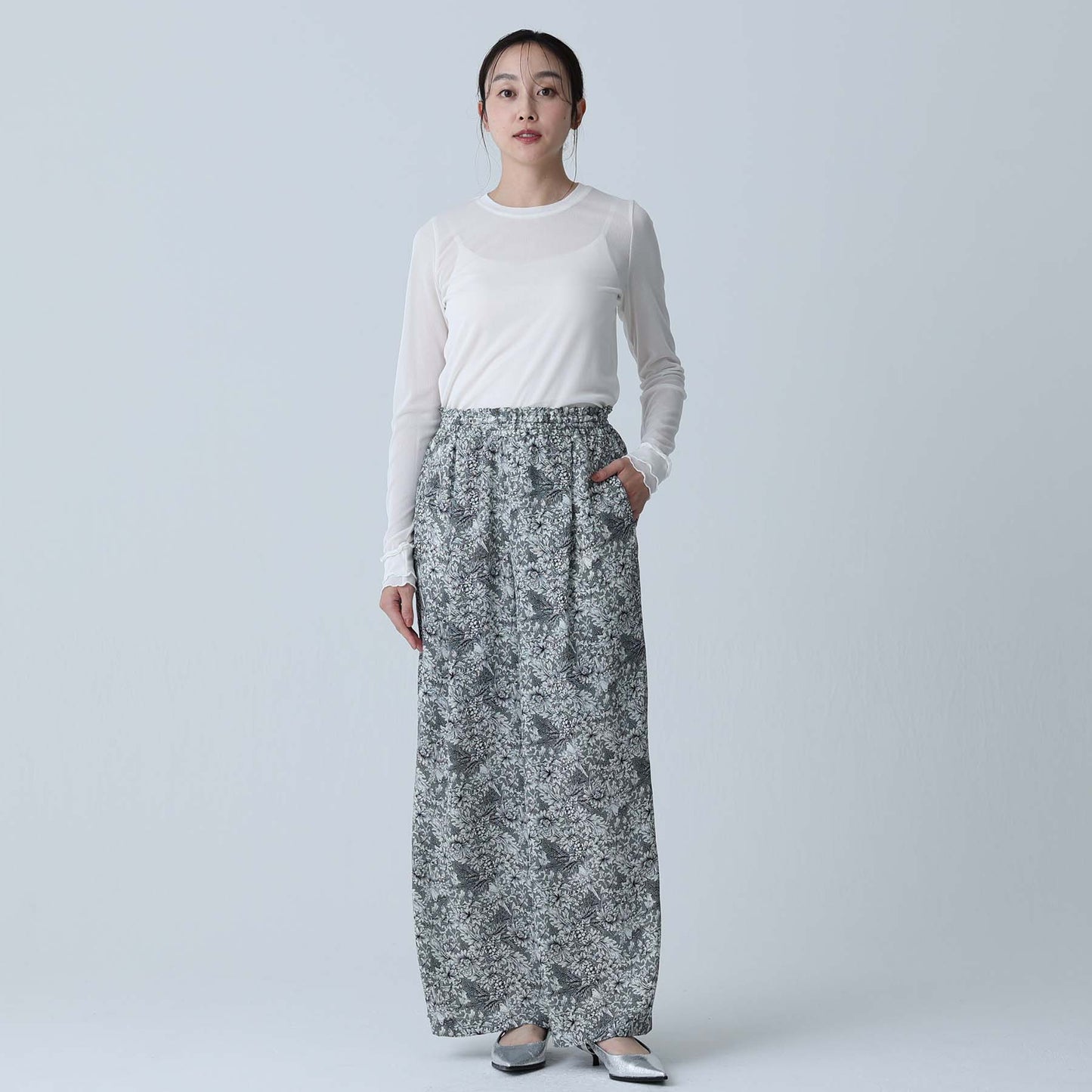 F-PT-09「Avinea」Easy wide pants MONOTONE