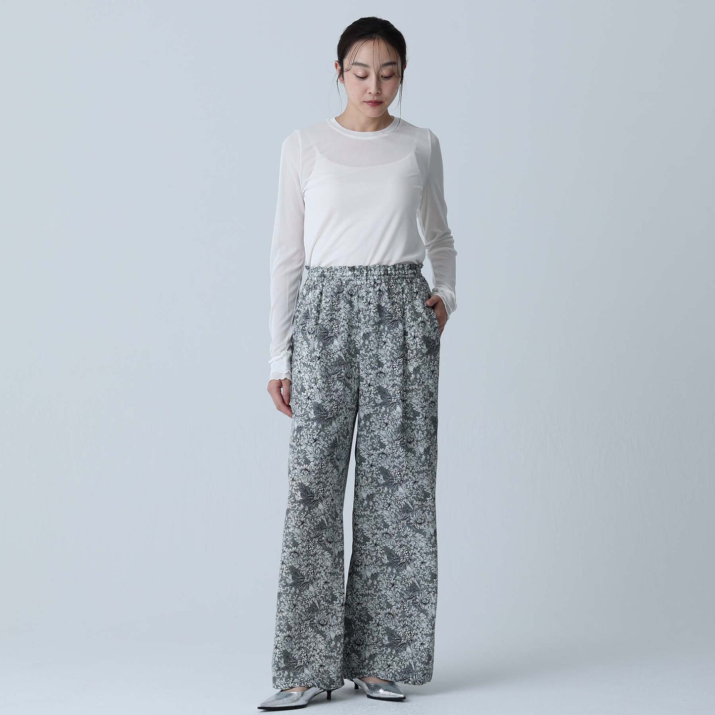 F-PT-09「Avinea」Easy wide pants MONOTONE