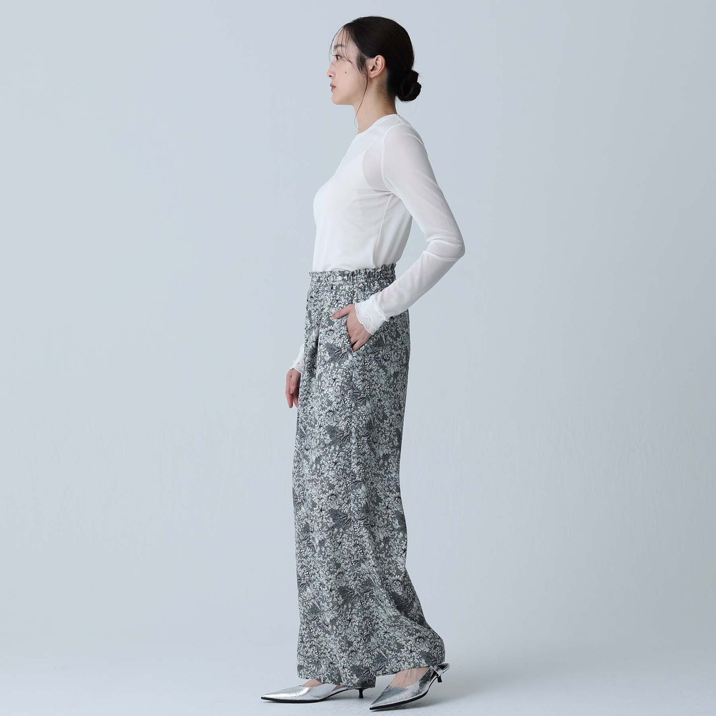 F-PT-09「Avinea」Easy wide pants MONOTONE