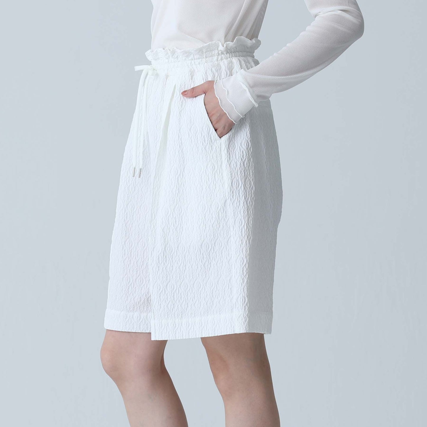 C-BL-83 Robin flower blouse WHITE