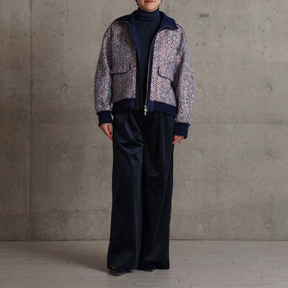 2026AW【11月中旬お届け予定】 F-PT-14「Velvet twill」Tuck wide pants【全4色】